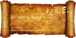 Ádám Enid névjegykártya